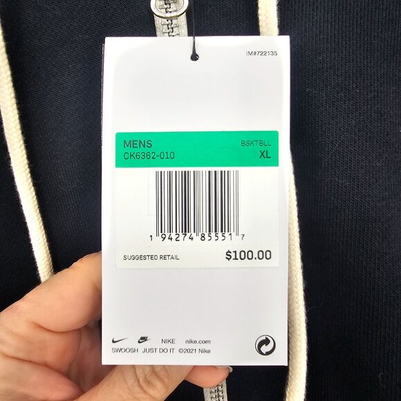 Nike TCU Horned Frogs Full-Zip Hoodie XL Black Collegiate Big 12 NCAA BASKETBALL - Picture 5 of 13